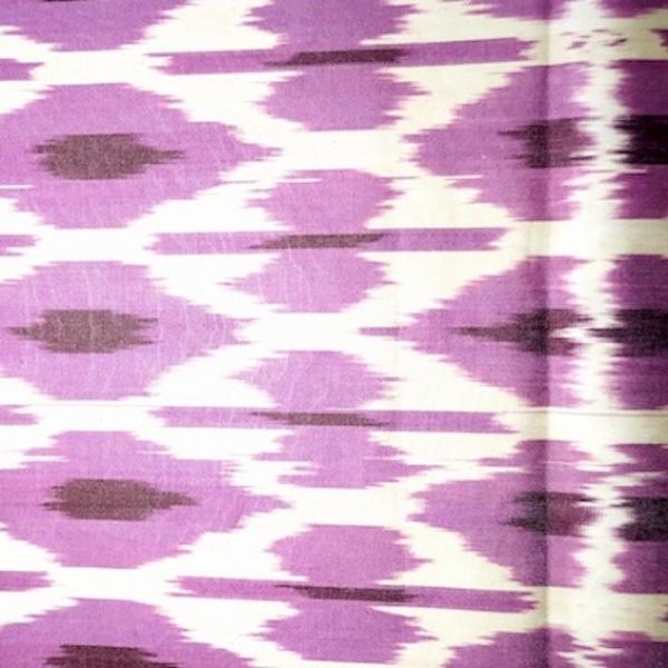 PINK DOTS Usbekischer Ikat Stoff